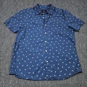 American Eagle Shirt Large Blue Sharks All Over Print Seriously Soft Short Slve